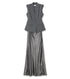 Grey Tailored Satin Maxi Dress