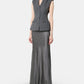 Grey Tailored Satin Maxi Dress
