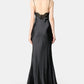 Polka Dot Satin Lace Maxi Dress