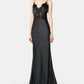 Polka Dot Satin Lace Maxi Dress