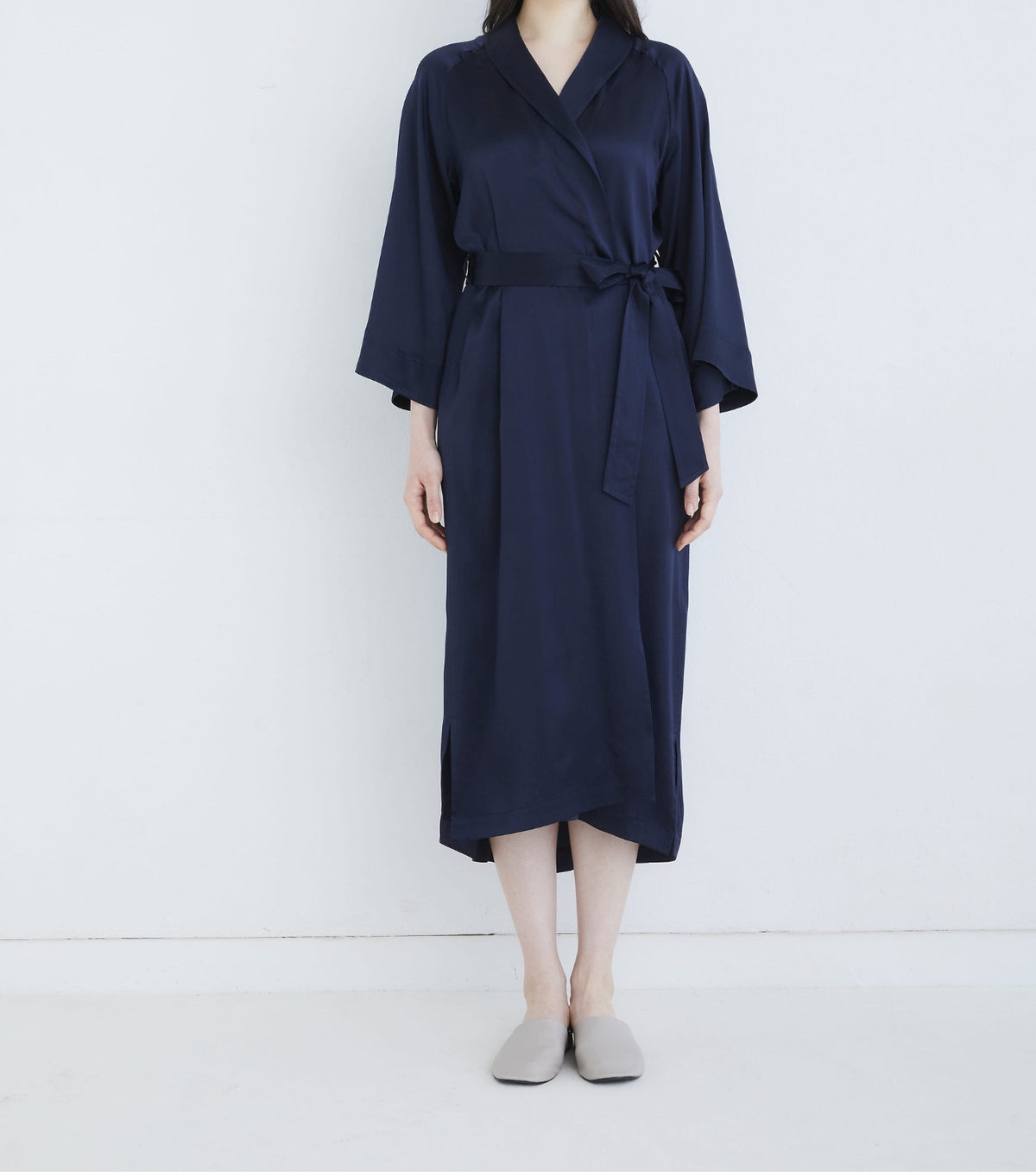 Silk Gown Elegant Navy