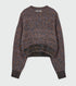 Mockneck Textured Knit Pullover