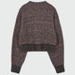 Mockneck Textured Knit Pullover