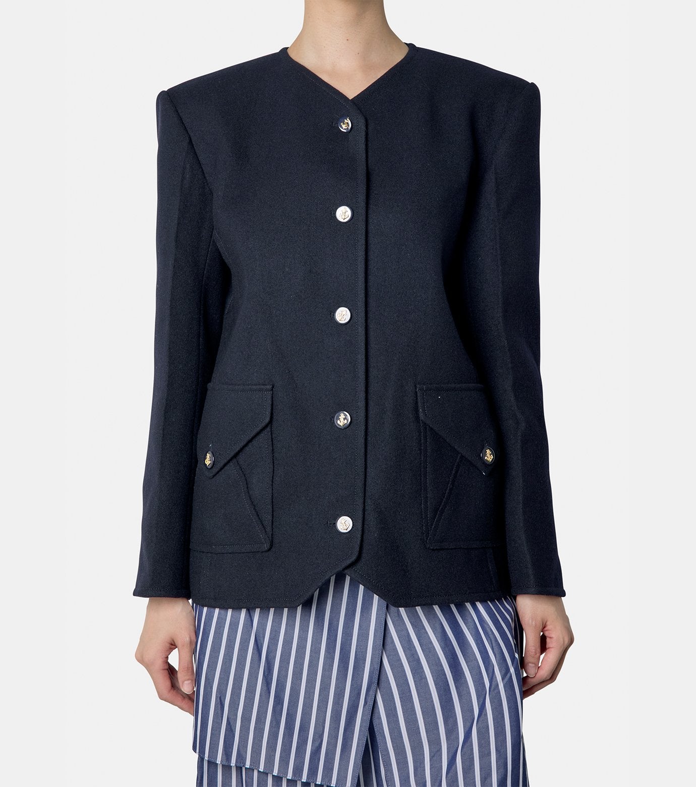 V-Neck Tailored Jacket