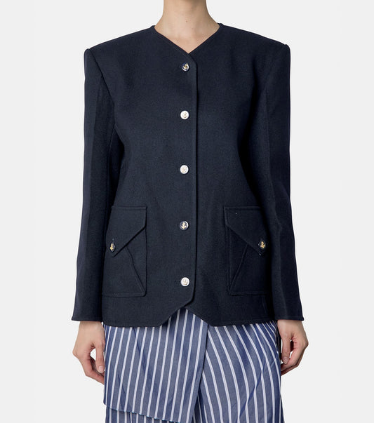 V-Neck Tailored Jacket