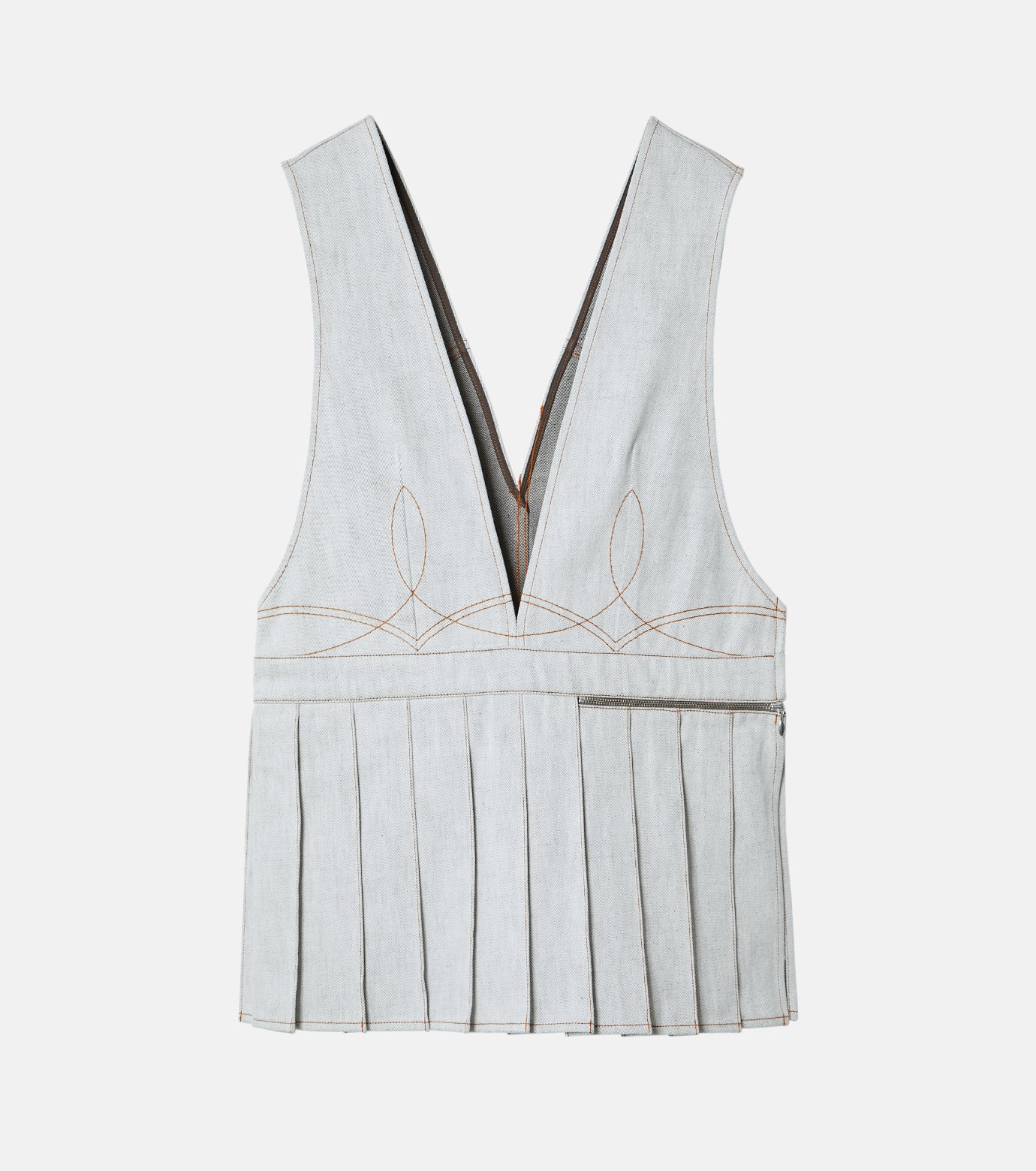 Snow Demin Pleated Vest