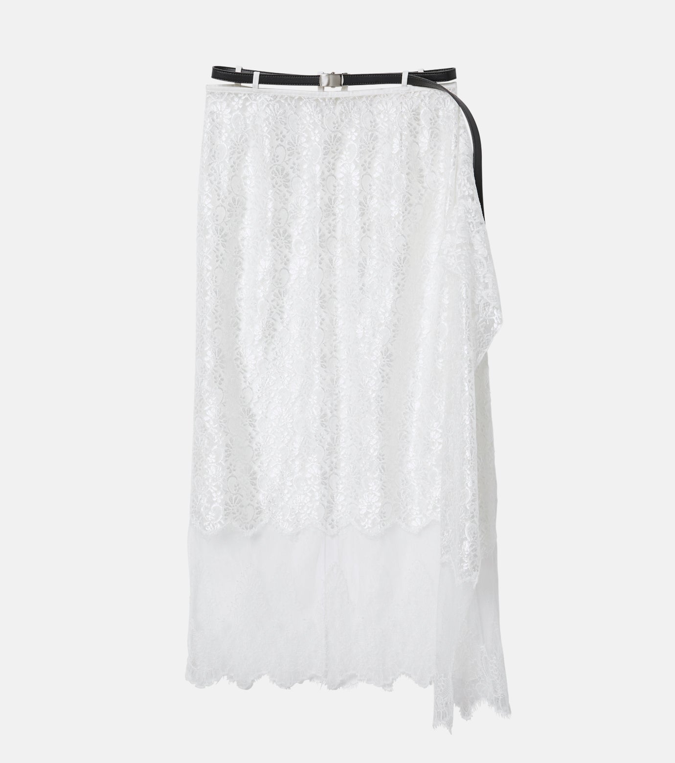 Falling-Plate Lace Skirt