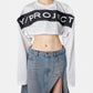 Scrunched Logo LS Crop Top