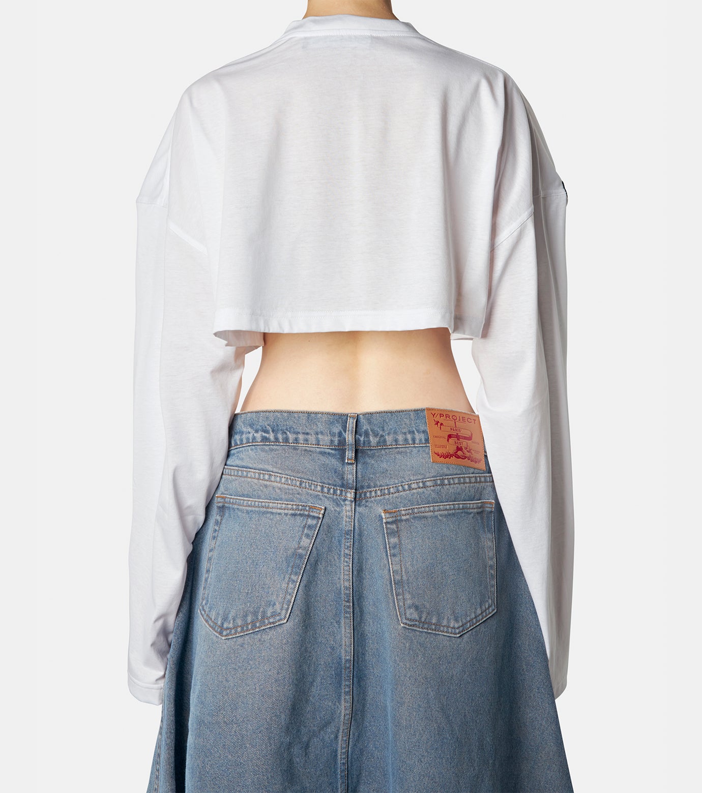 Scrunched Logo LS Crop Top