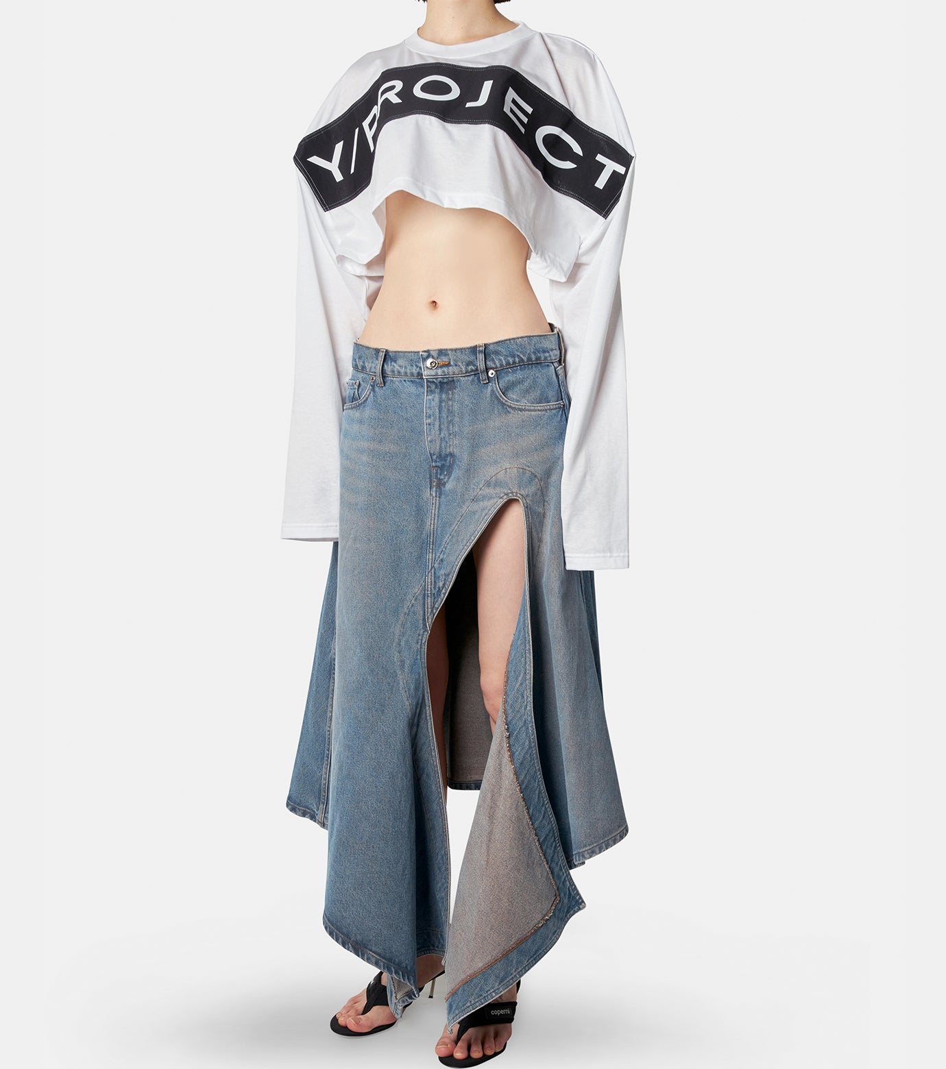 Scrunched Logo LS Crop Top