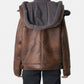 Snap Off Panel Hood Aviator Jacket