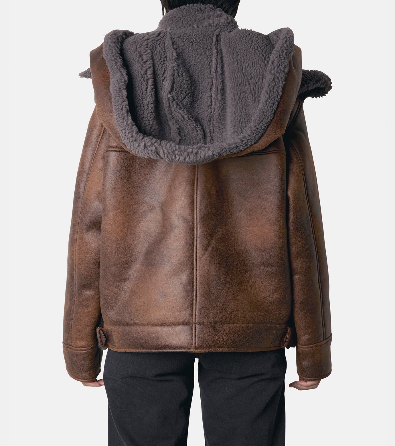 Snap Off Panel Hood Aviator Jacket