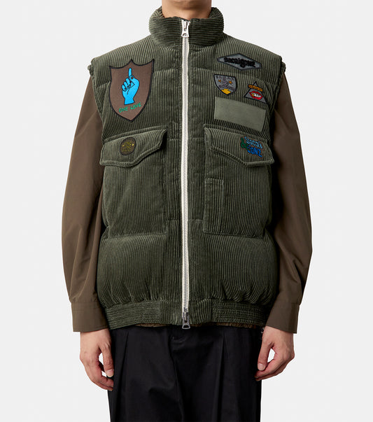 sacai Gonz Multi Patch Padded Vest