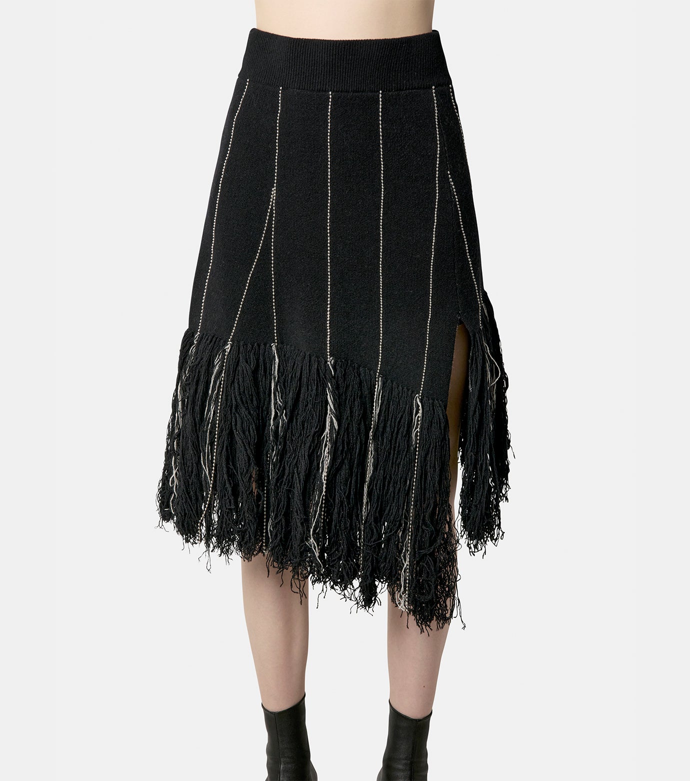 Chalk Stripe Knit Skirt