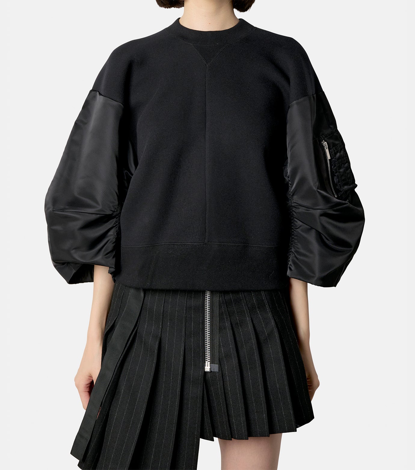 Nylon Twill Sponge Sweat Pullover