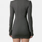 LS Mini Dress Zip Front