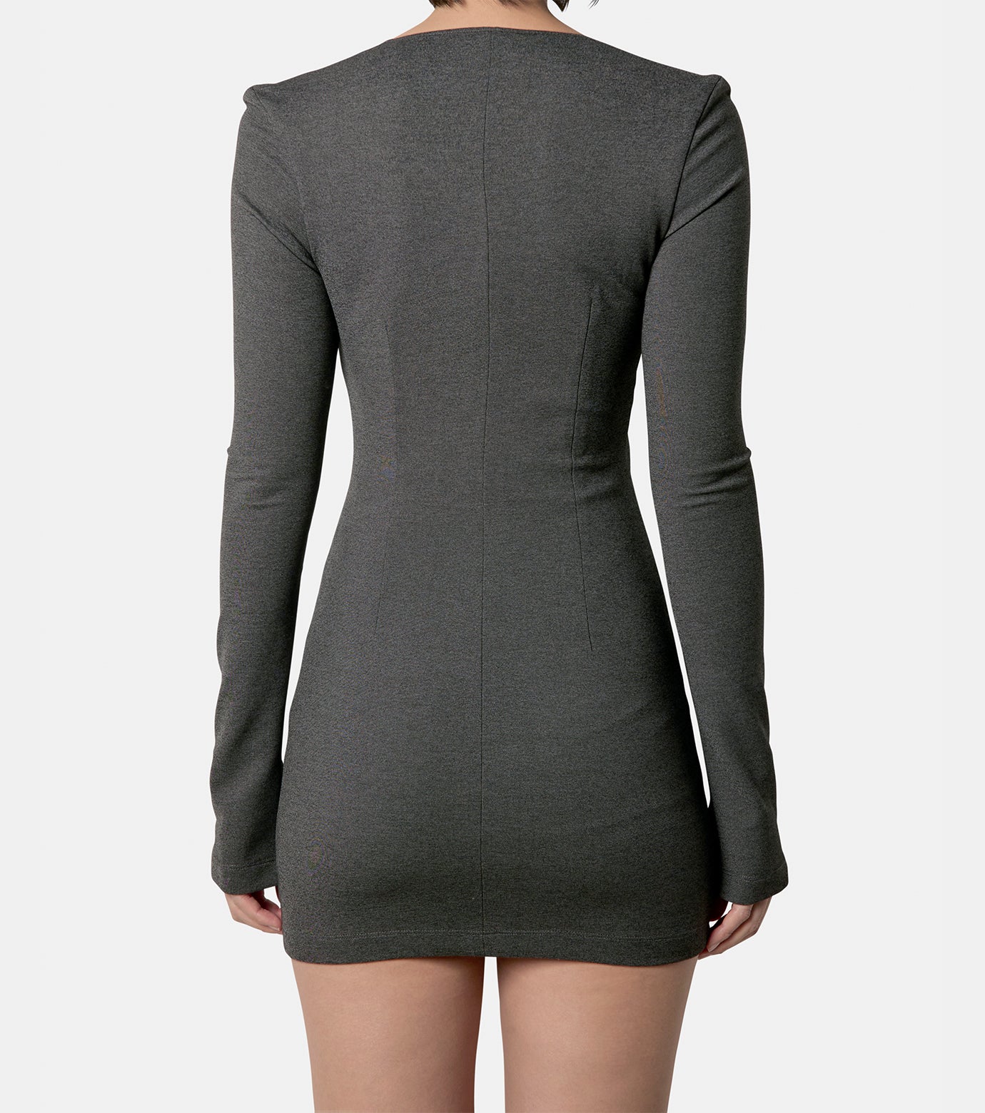 LS Mini Dress Zip Front