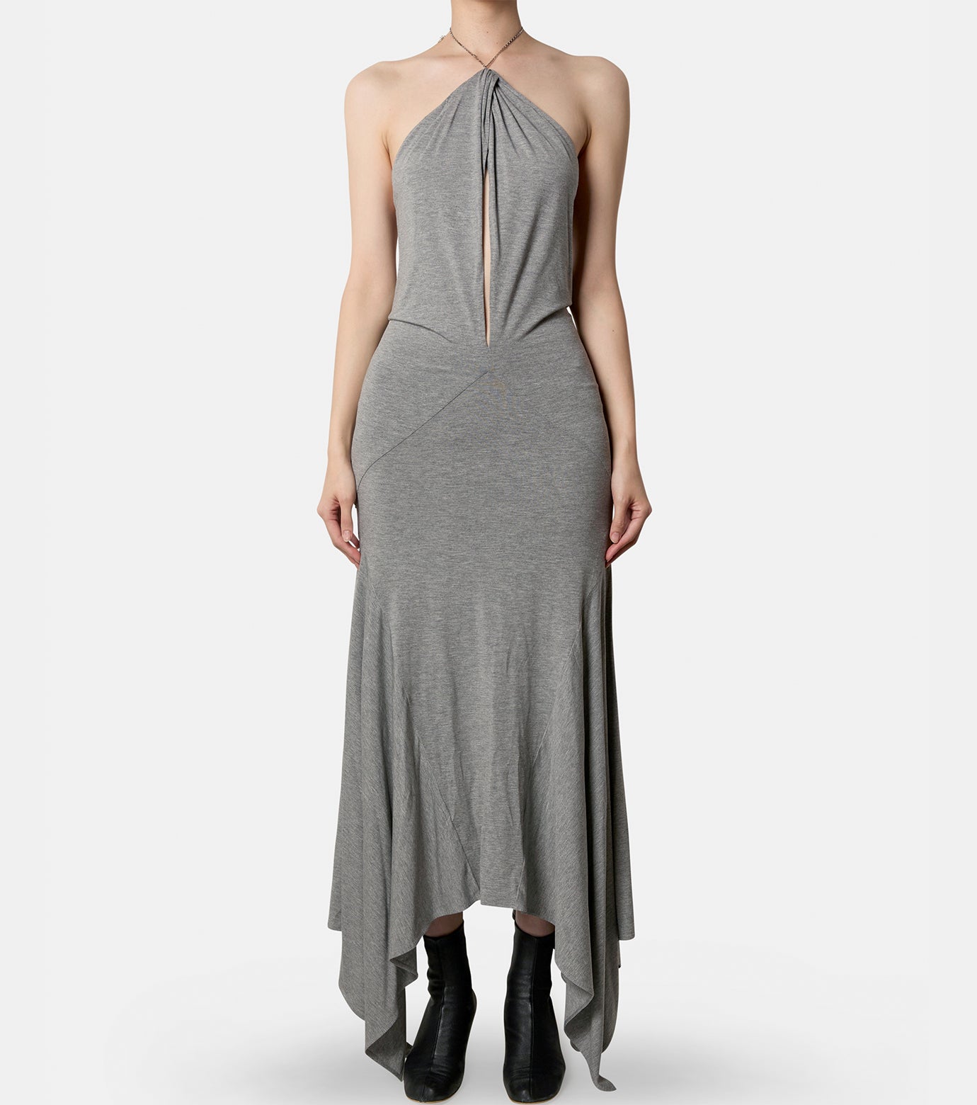Jersey Melange Halter Dress – RESTIR Jersey Melange Halter Dress – RESTIR