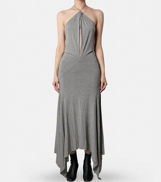 Jersey Melange Halter Dress