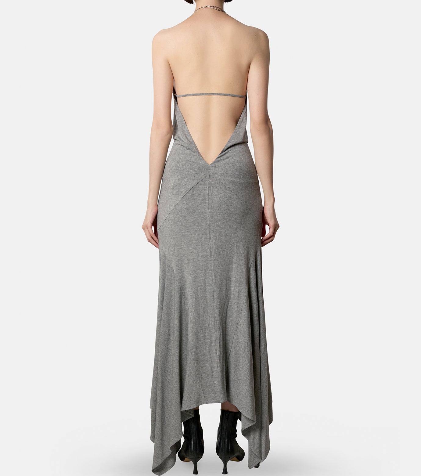 Jersey Melange Halter Dress