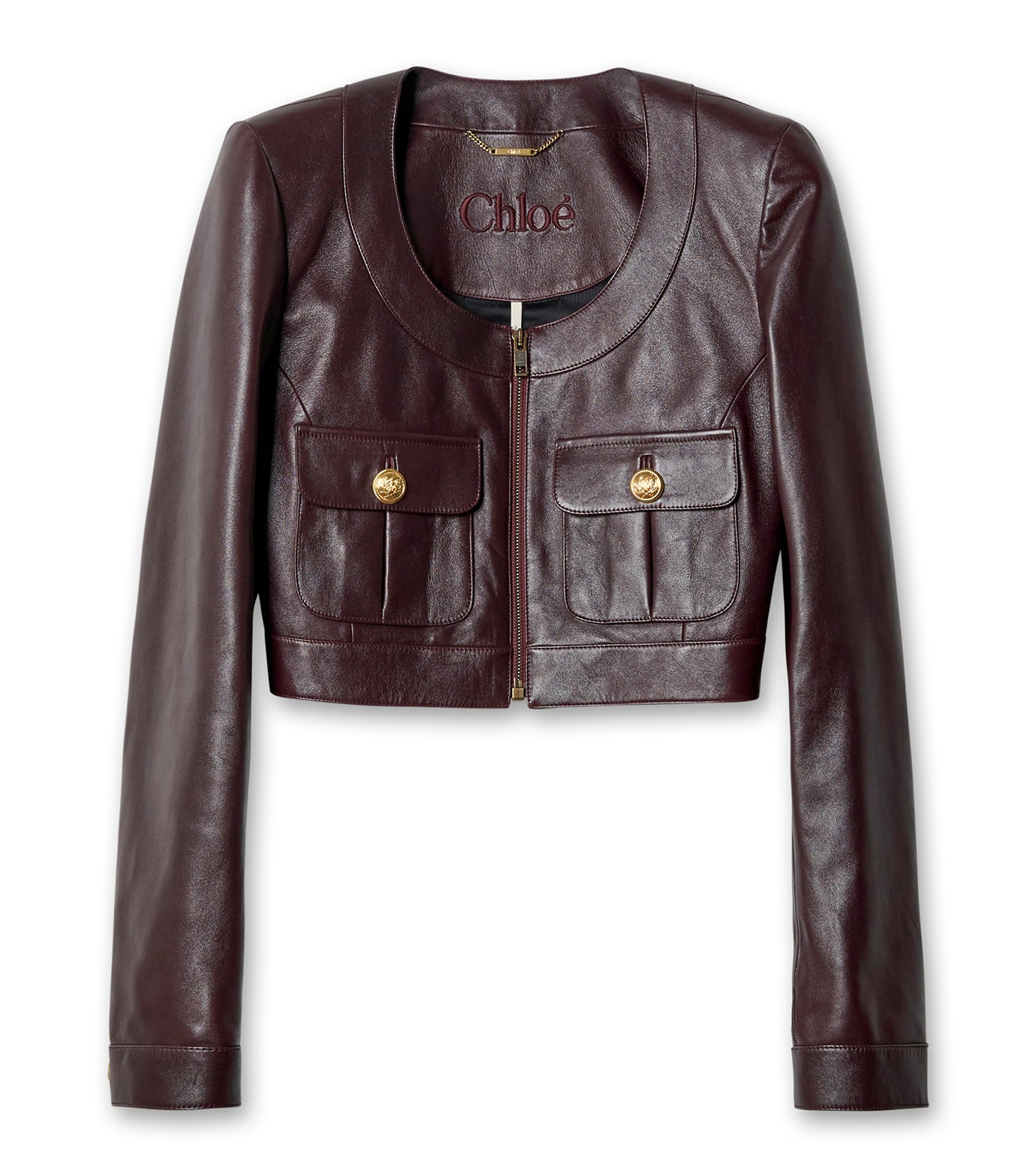 Leather Cropped Jacket