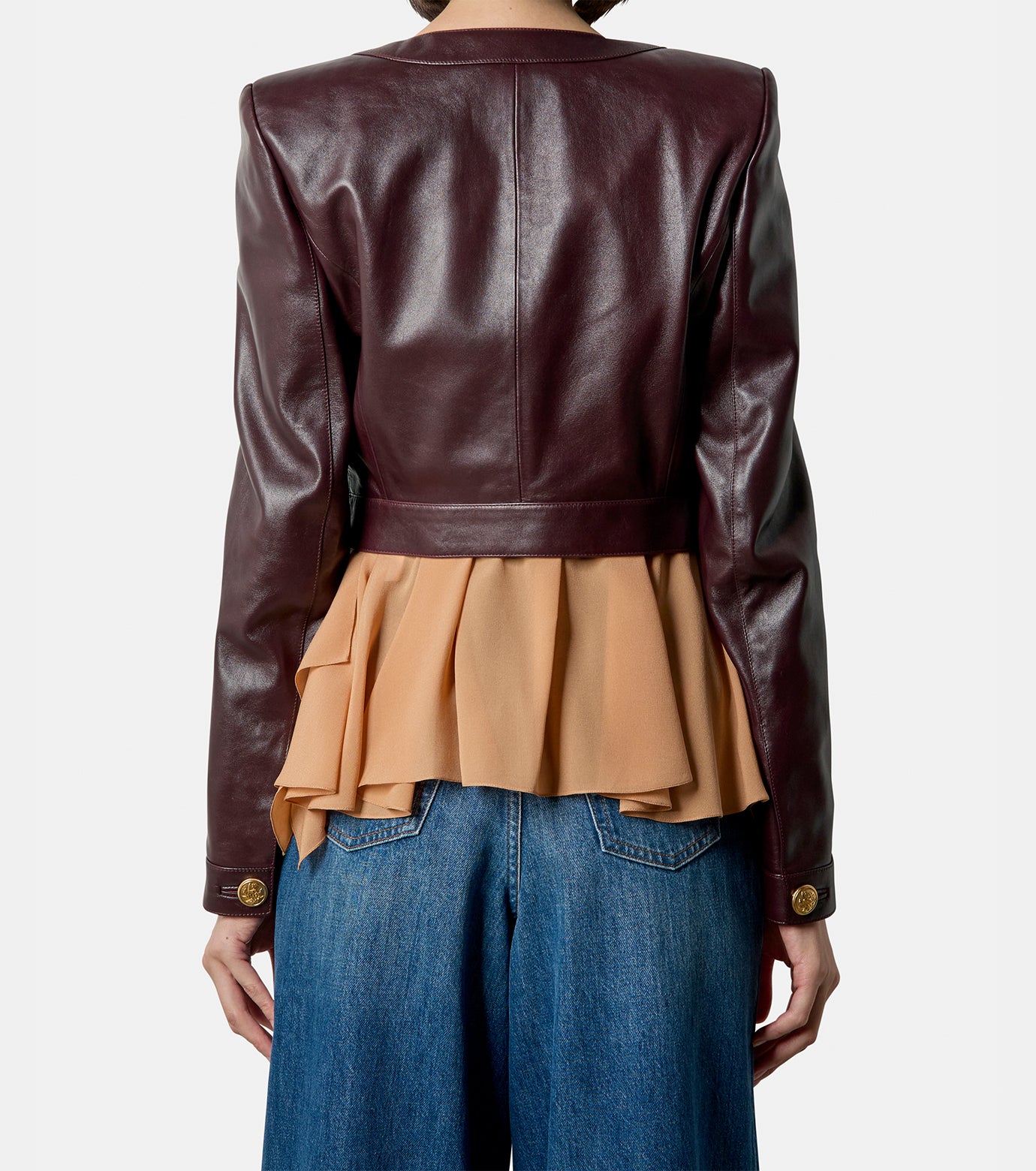 Leather Cropped Jacket