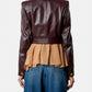 Leather Cropped Jacket