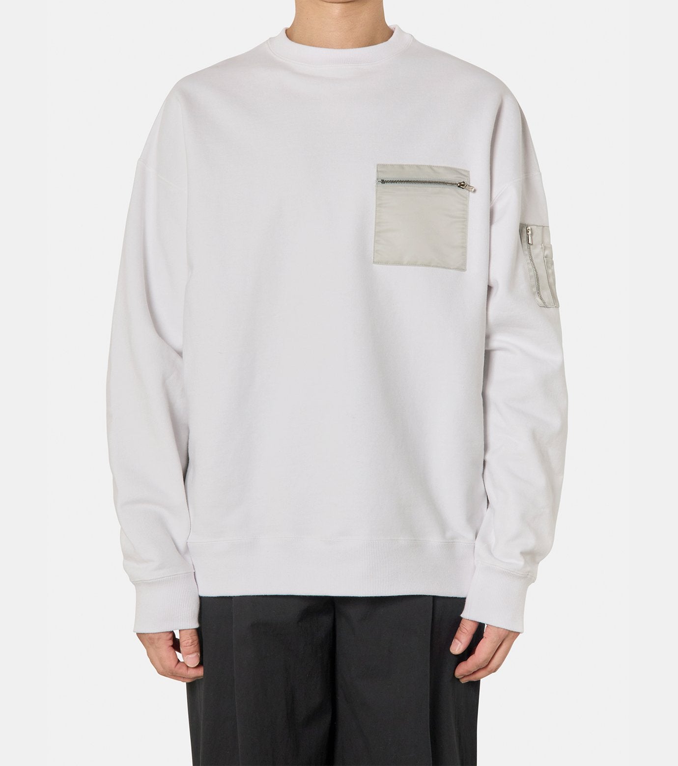 Nylon combination Sweatshirt.