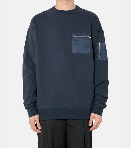 Nylon combination Sweatshirt.