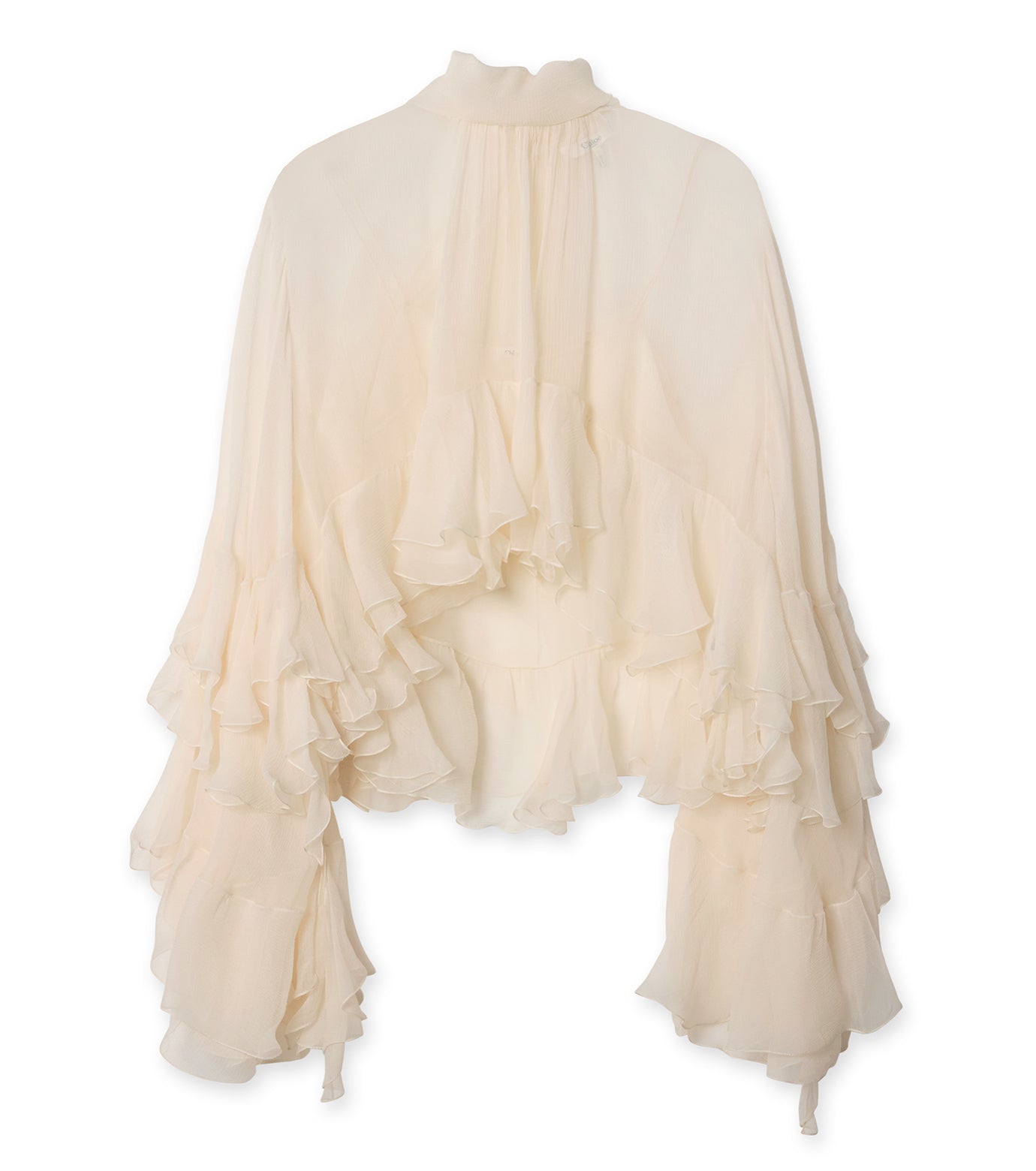 Silk Ruffle Top