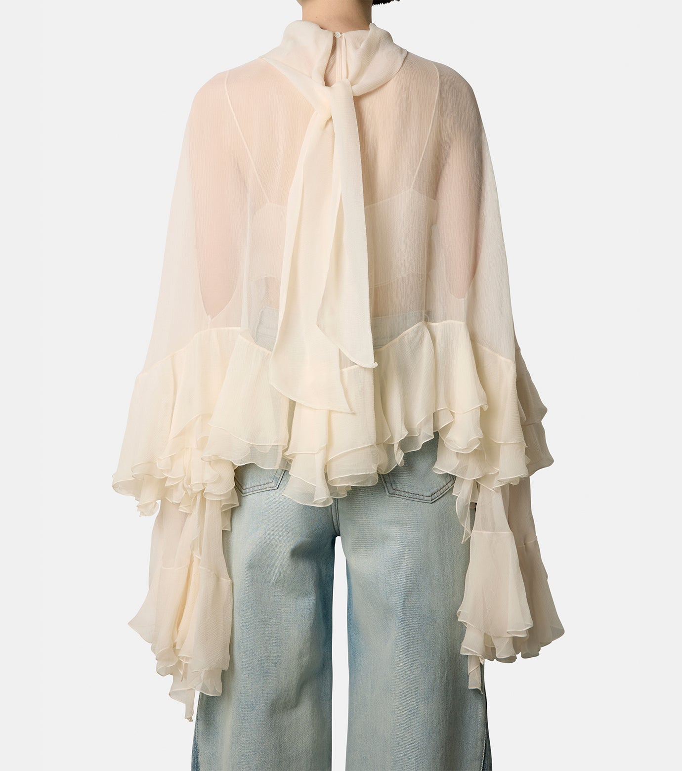 Silk Ruffle Top