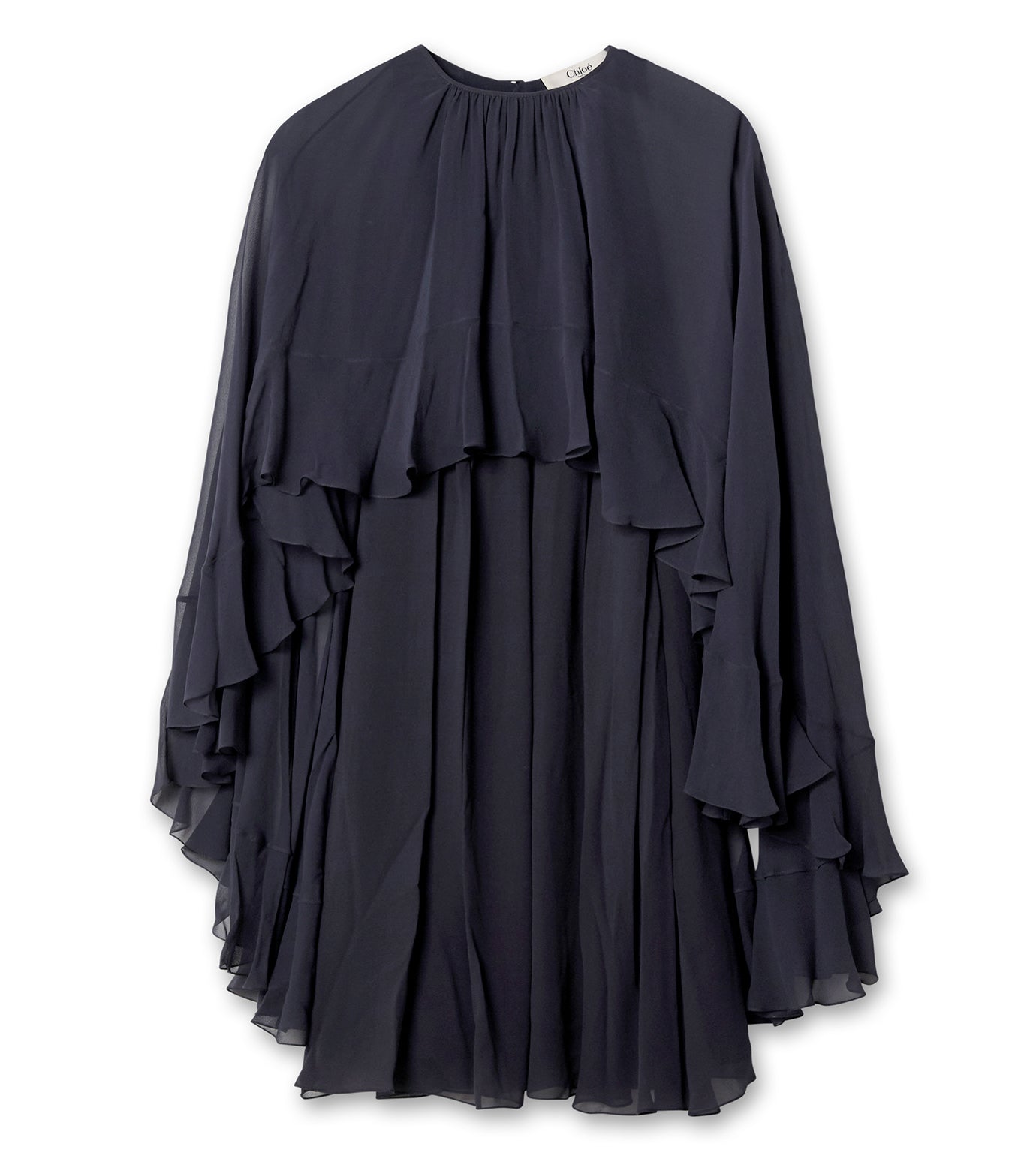 Silk Capelet Dress