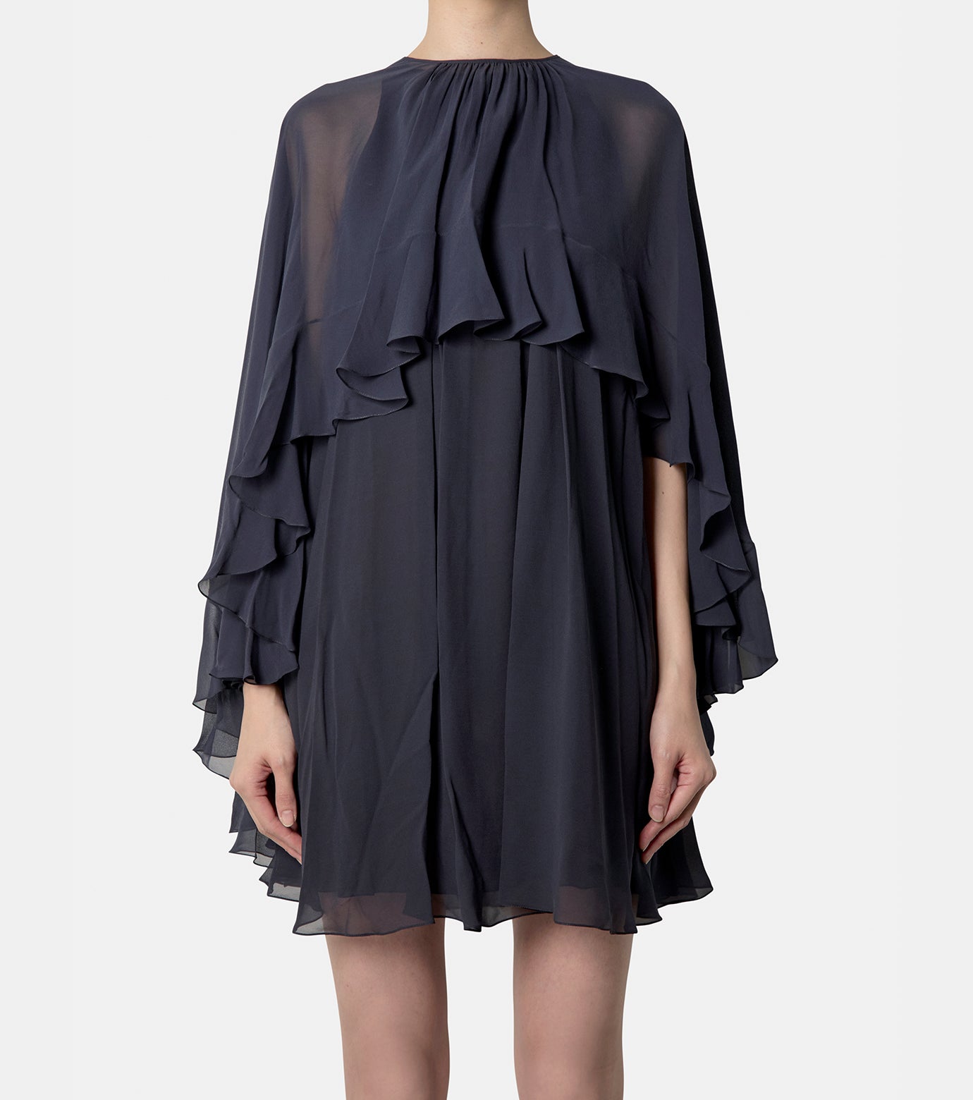 Silk Capelet Dress