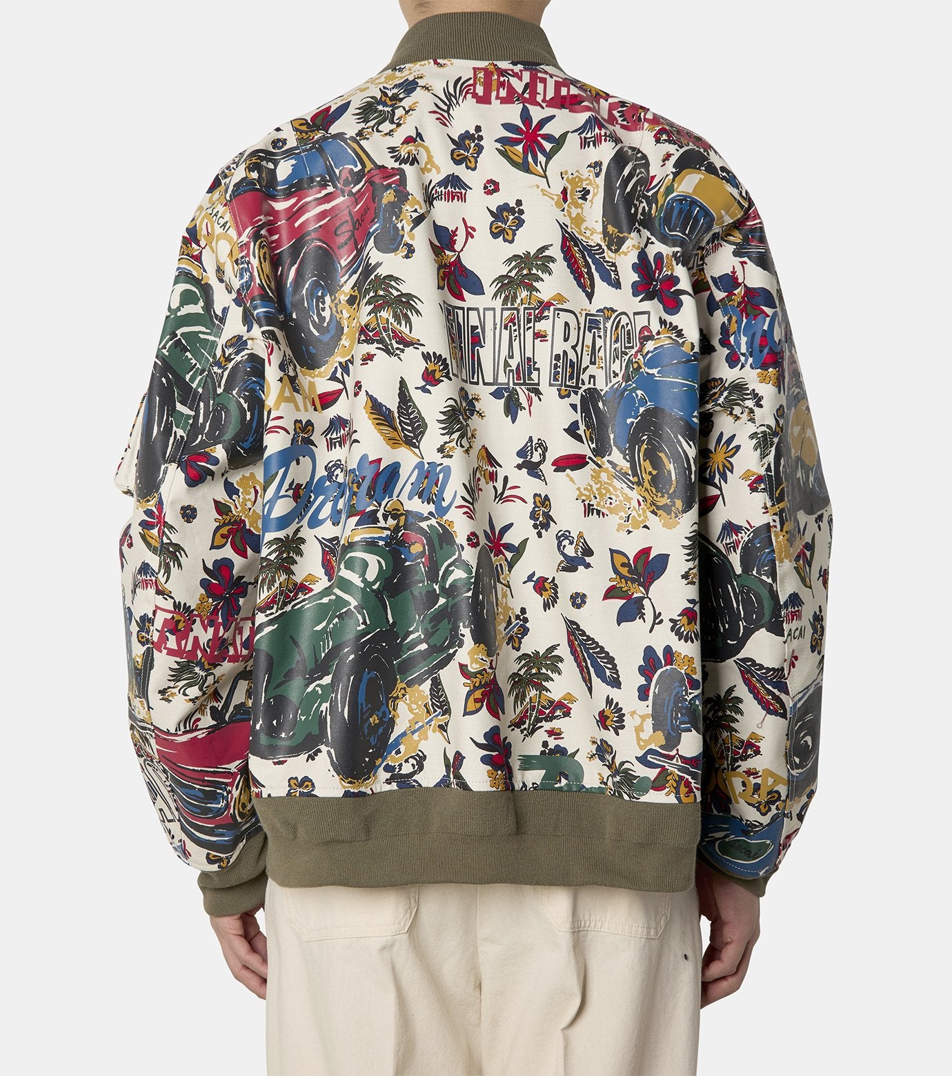 Car Race / Tropical Print Blouson