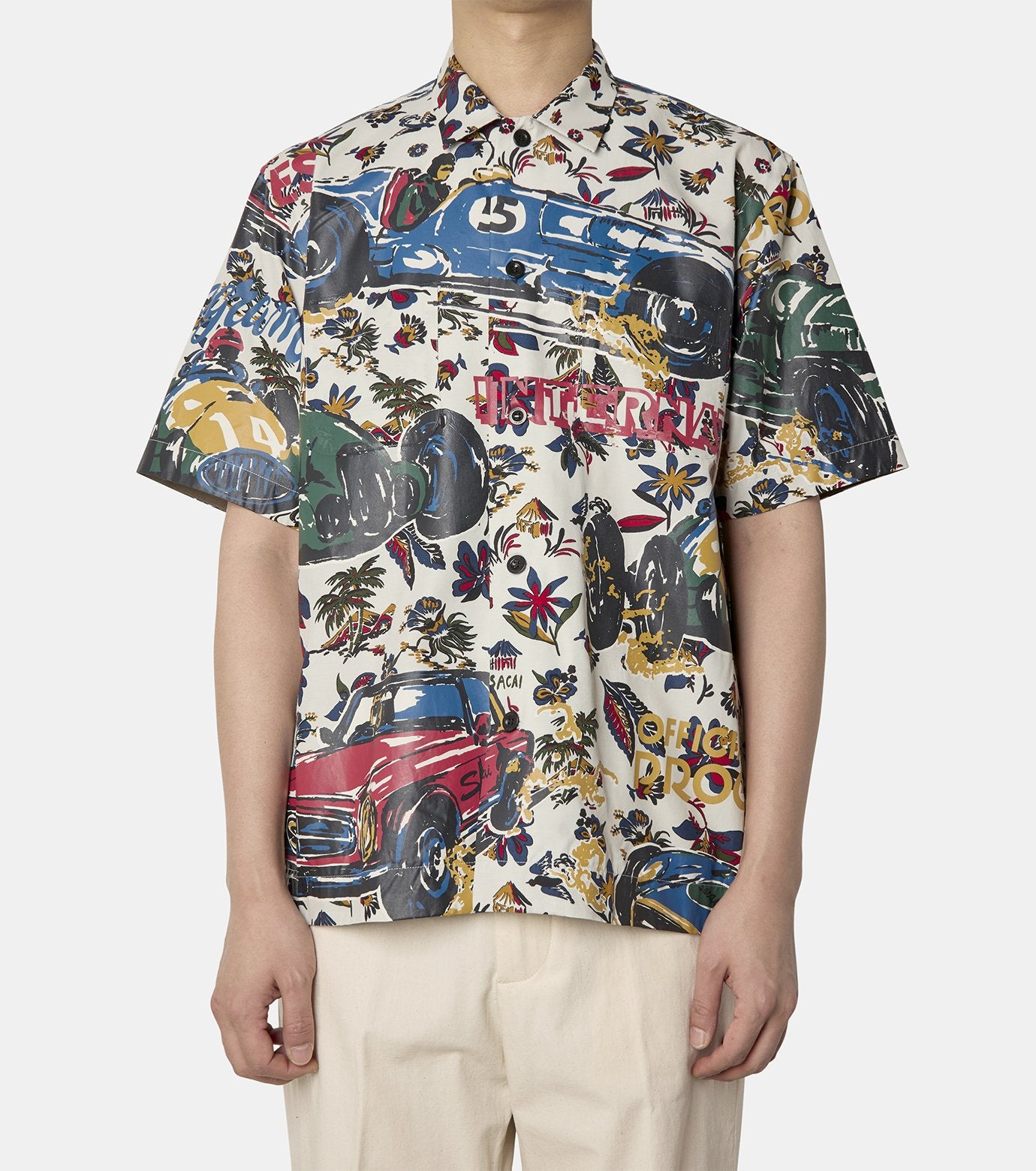 Car Race / Tropical Print Shirt