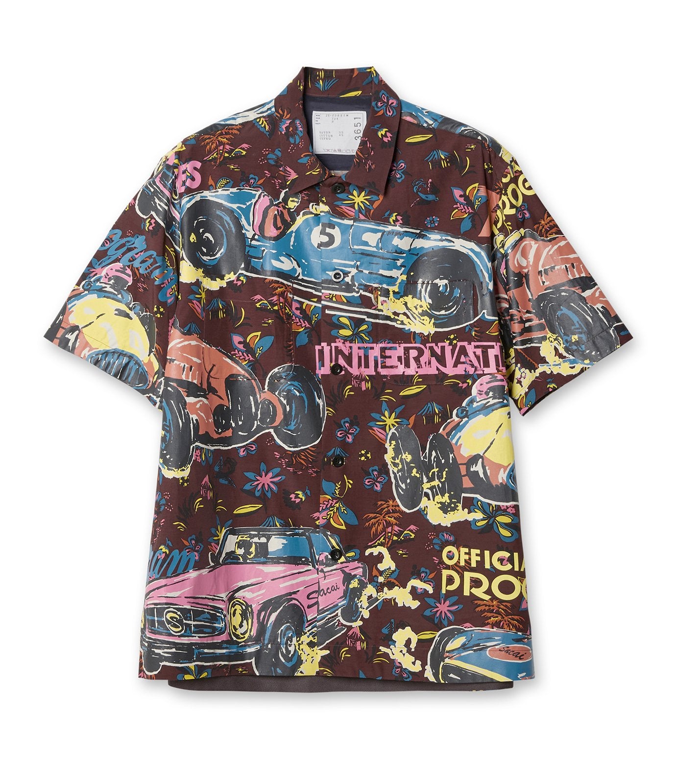 Car Race / Tropical Print Shirt