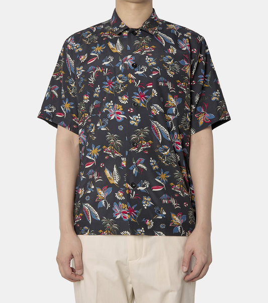 Car Race / Tropical Print Shirt