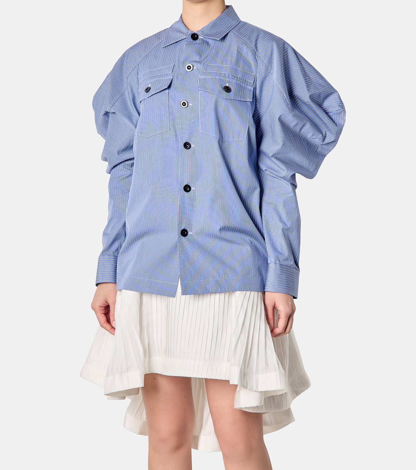 Cotton Poplin Puff Slv Shirt