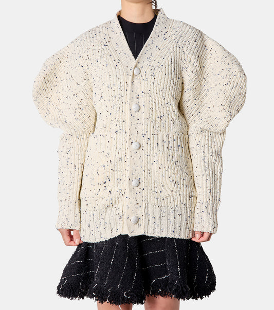 Nep Yarn Knit Cardigan