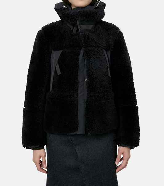 Faux Shearling x Grosgrain Blouson