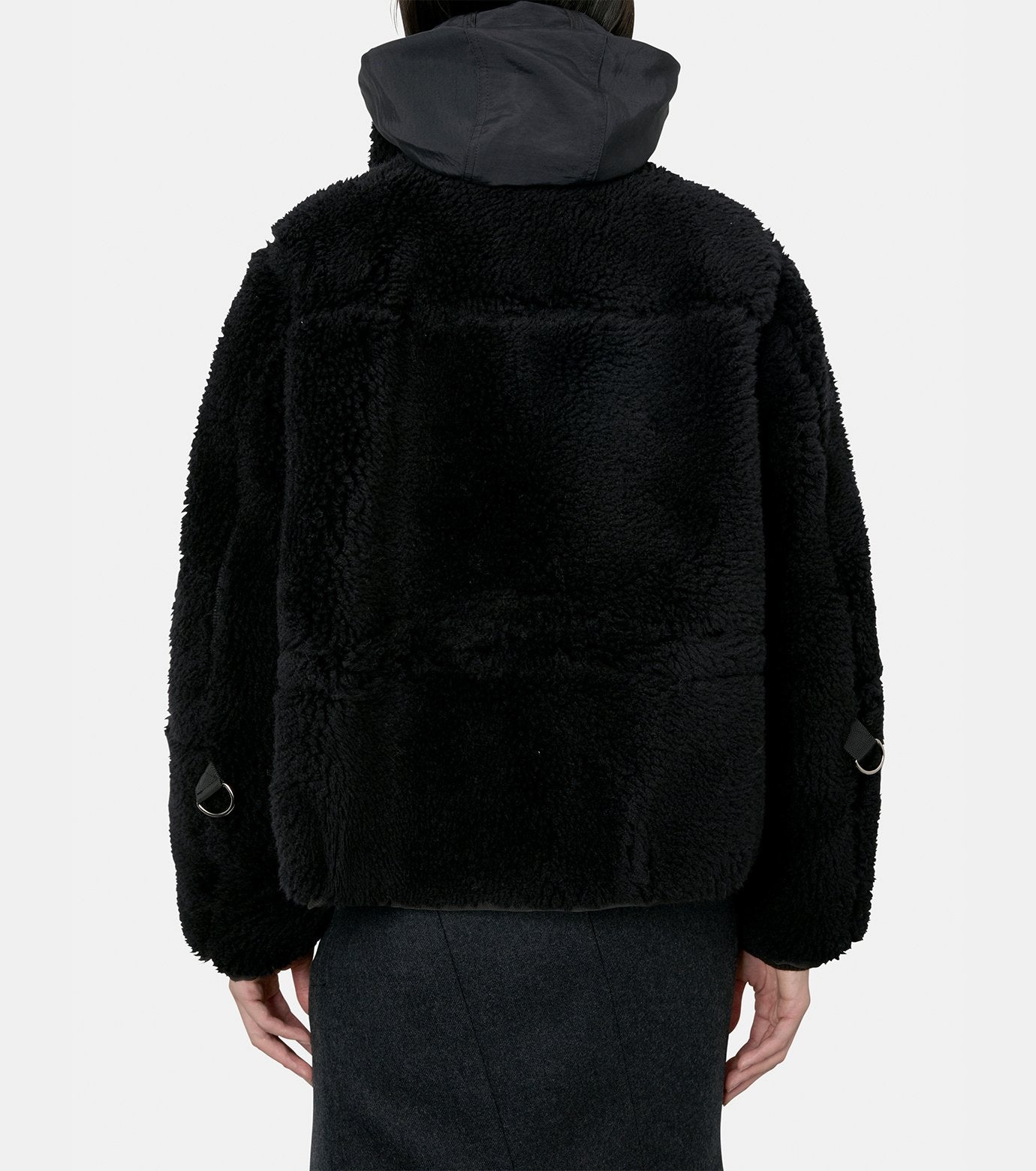 Faux Shearling x Grosgrain Blouson