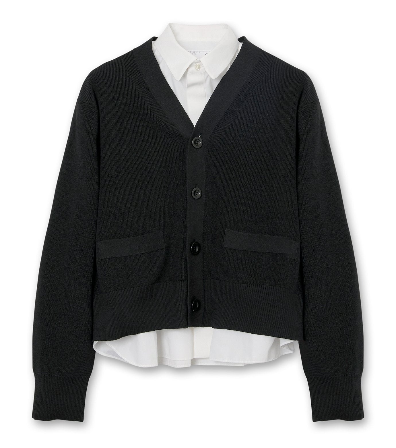 Poplin x Cotton Knit Cardigan