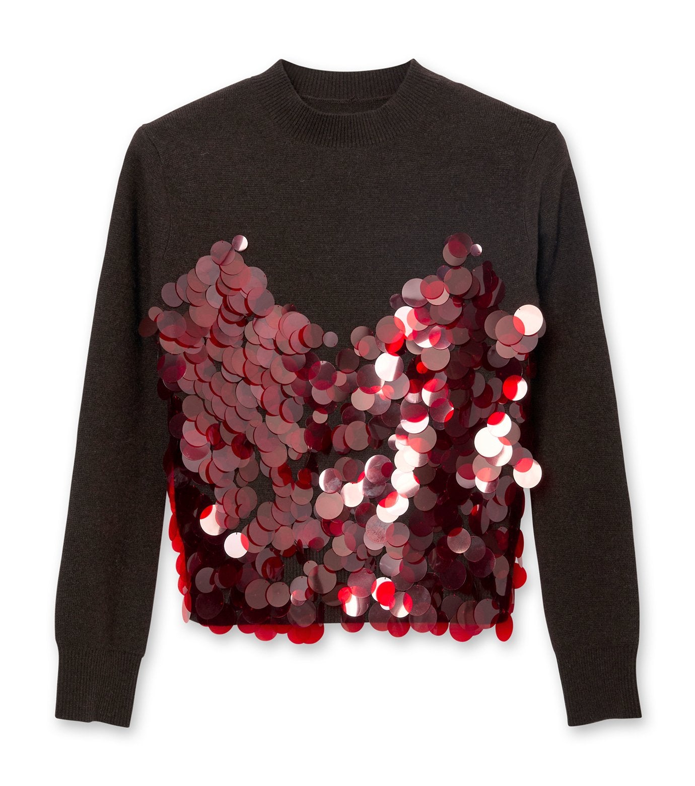 Sequin Embroidery x Wool Knit PO
