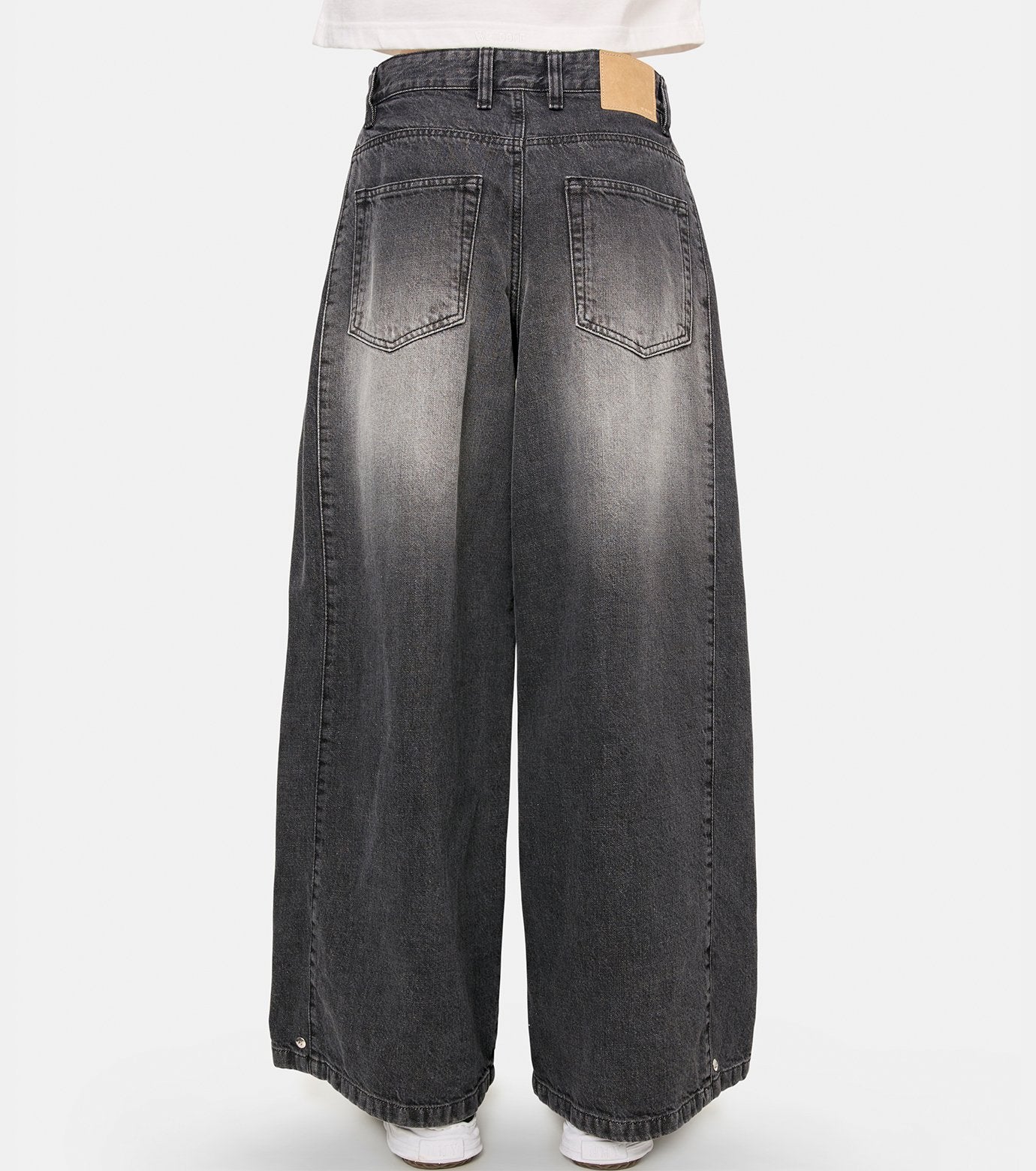 TUCKDETAIL DENIM TROUSERS