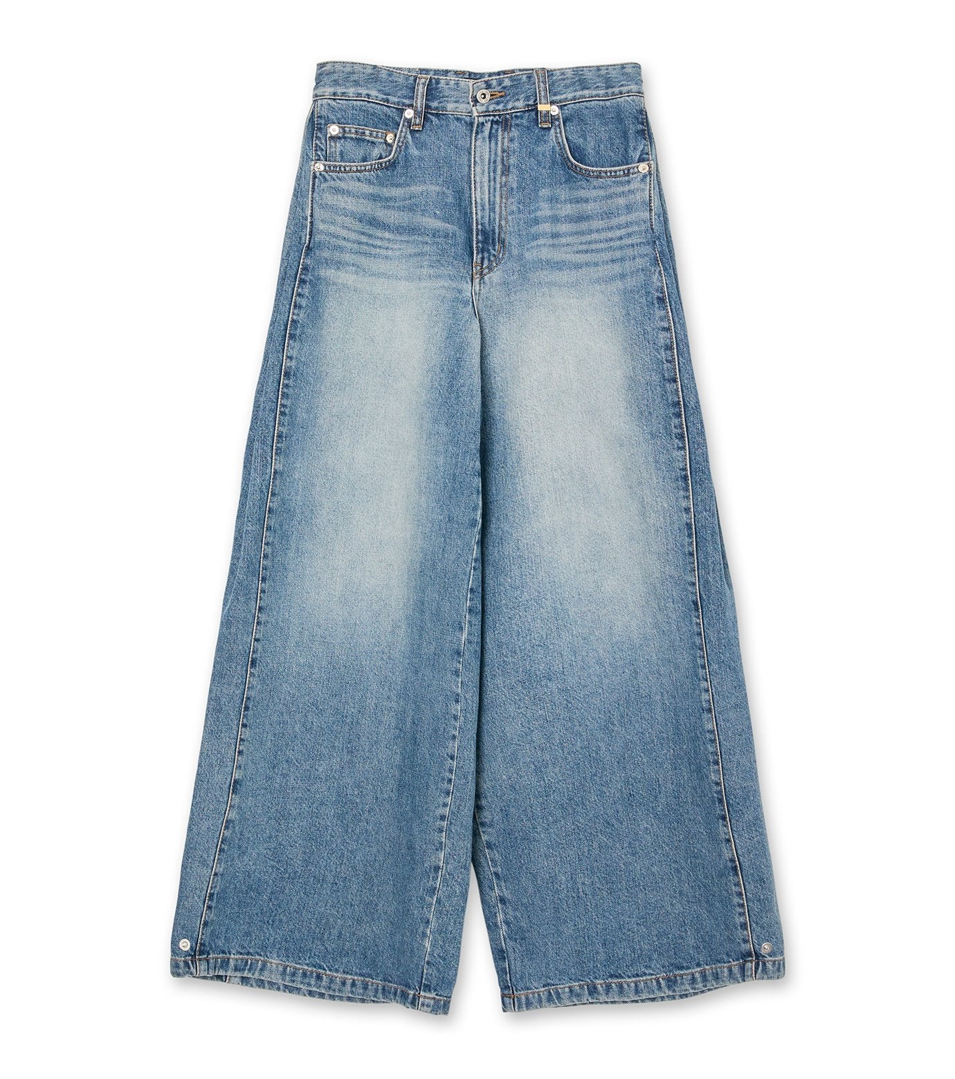 TUCKDETAIL DENIM TROUSERS