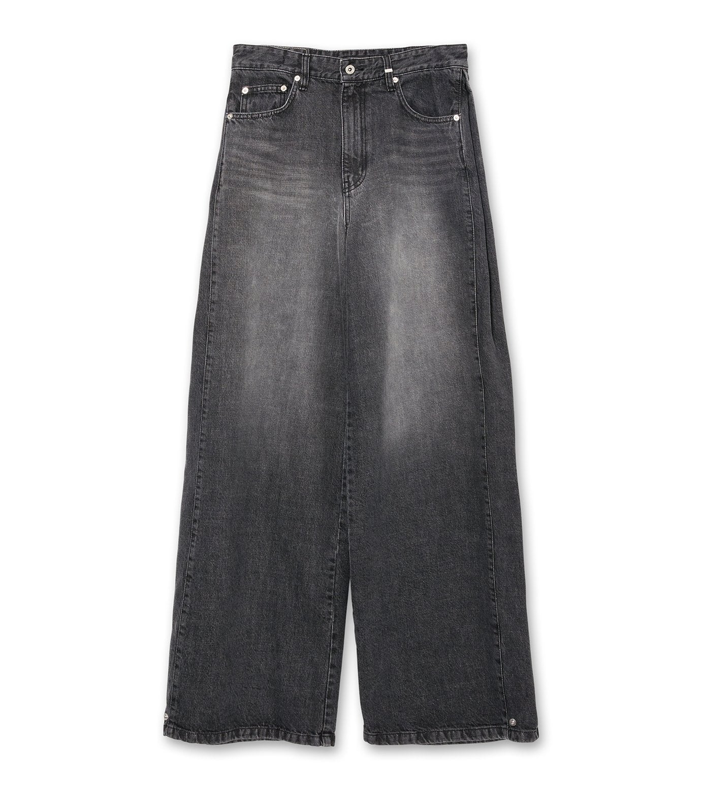TUCKDETAIL DENIM TROUSERS