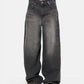 TUCKDETAIL DENIM TROUSERS