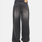 TUCKDETAIL DENIM TROUSERS