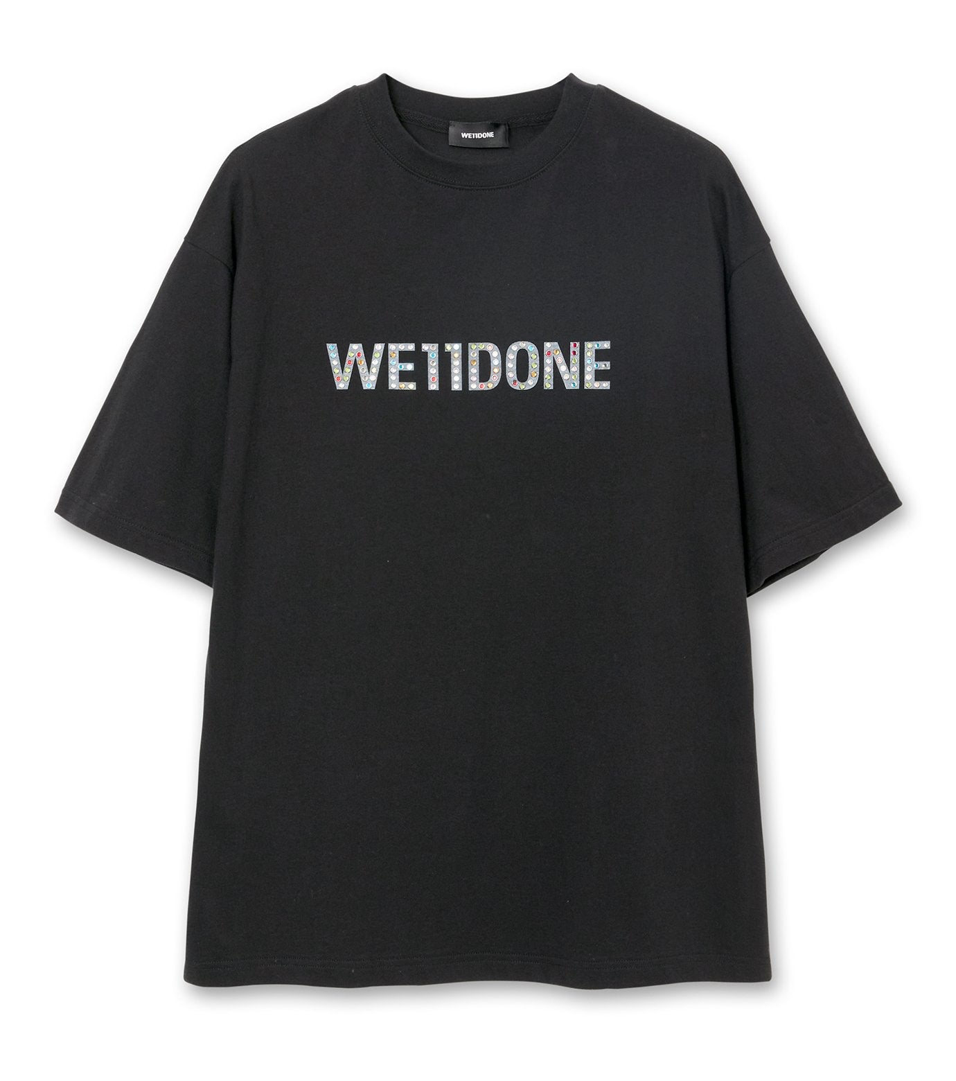 COLORFUL RHINESTONE LOGO T-SHIRT