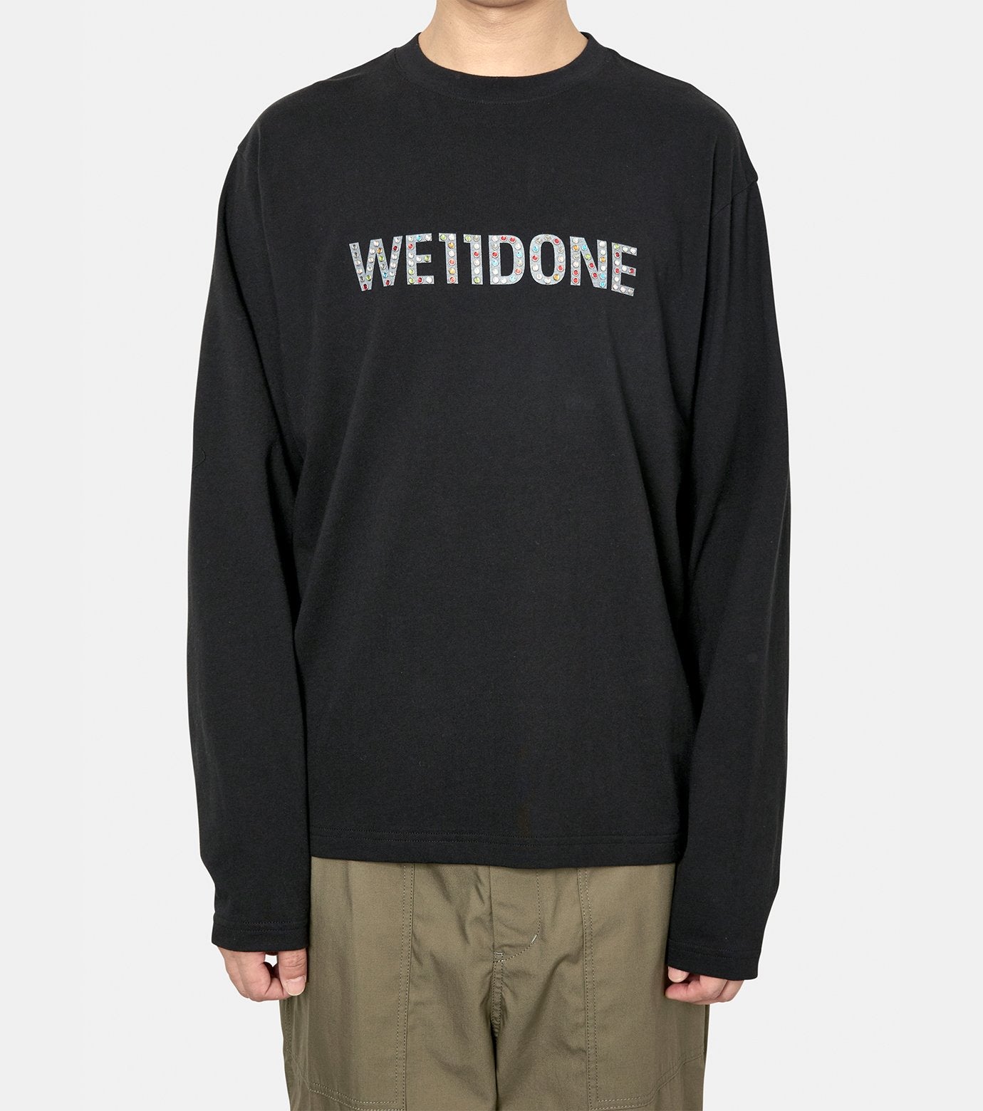 COLORFUL RHINESTONE LONG-SLEEVED T-S